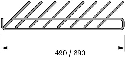 AFLEGVAKKEN SCHUIN HETTICH CE staal/KU*12vaks*=2HE*ST2000-2