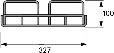 AFLEGVAKKEN SCHUIN HETTICH CE staal/KU*12vaks*=2HE*ST2000-3