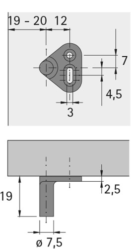 AANSLAGSTIFT STANG HETTICH CE vernikkeld*opschroef-2