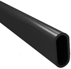 GARDEROBEBUIS GARDELUX-I HERMETA CE aluminium zwart geanodiseerd*L=3000mm*