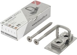 BORGINGSPUNT EN-795 RVS MARK CE ankerplaat met bout 120mm*9/12kN*