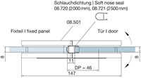 DOUCHEDEURSCHARNIER DORMA GLAS CE messing glansverchroomd*180°*glas-glas*-3
