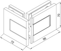 DOUCHEDEURSCHARNIER DORMA GLAS CE messing glansverchroomd* 90°*glas-glas*-2