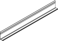 AFDEKPROFIEL EV1 DORMA CE alu geeloxeerd*Glas 8-13,5mm