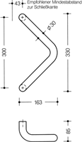 DEURGREEP kleur 99 PA HEWI CE polyamide*99 Zuiver Wit*ø30mm-2