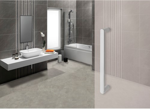 DEURGREEP DOVER VLAK SOLIDO CE rvs mat *z/bevest*hoh 400mm-2