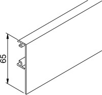 AFDEKKAP SCHUIFDEURRAIL SOLIDO CE aluminium geanodiseerd*L=6000mm-2