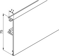 AFDEKLIJST OPKLIK EV1 SOLIDO CE aluminium geandiseerd*L6000mm-2