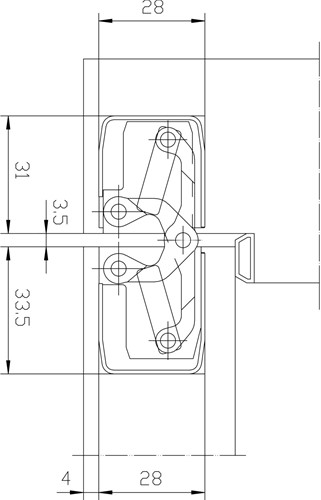 DEURSCHARNIER 3D SIMONSWERK CE stompe deur*28x160mm*max.80kg*-3