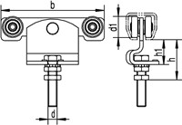 HANGROL DUBBEL 45KG HELM 100 staal geel verzinkt*-2