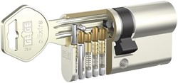 PROFIELCYLINDER DUBBEL 3sl  GEGE CE messing mat vernikkeld*systeem Pextra