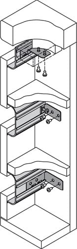 BINNENHOEK KUNSTSTOF SCHÜCO CE kunststof zwart * greeplijst Aktor-L-2