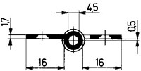 MEUBELSCHARNIER   RS MEFF CE ms-gebruind *o8x1,7mm*m/ring-2