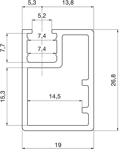 GLASFRAMEPROFIEL ANKOR  CINETTO CE aluminium zwart*glas 4mm*(L= 6100mm)-2