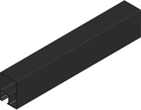 GLASFRAMEPROFIEL ANKOR  CINETTO CE aluminium zwart*glas 4mm*(L= 6100mm)