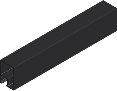 GLASFRAMEPROFIEL ANKOR  CINETTO CE aluminium zwart*glas 4mm*(L= 6100mm)