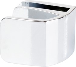 GLASDEURGREEP SQUARE SISO CE zink verchroomd      *glas 4- 6mm*