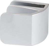 GLASDEURGREEP SQUARE SISO CE zink matverchroomd*glas 4- 6mm*