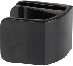 GLASDEURGREEP SQUARE SISO CE zink zwart gecoat*glas 4- 6mm*