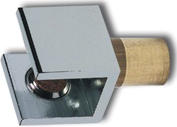 GLASPLAATDRAGER (KLEM) FONSEGRIVE CE MS chroom gepolijst*boren ø5*glas 4-6mm