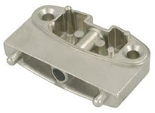 ADAPTER voor GASVEER   ITALIANA CE staal zilverkleur*voor aluminium ramen