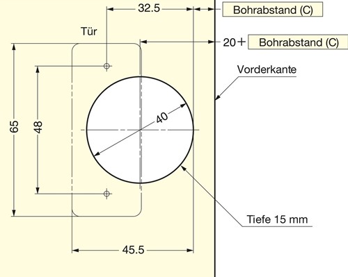 MEUBELSCHARNIER ZWAAR 95° LAMP CE opschroef*vernikkeld*m/veer*25-40kg*-3