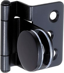 GLASDEURSCHARNIER LAMP® CE staal zwart gecoat     *opliggend*