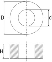 AFSTANDSBUS ROND PE MEFF CE kunststof polyethyleen*-2