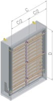 BEDLIFT DUBBEL met LATTENBODEM PESSOTTO CE staal zilver R9006*matras<200mm*zonder ombouw