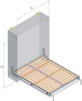 BEDLIFT DUBBEL met LATTENBODEM PESSOTTO CE staal zilver R9006*matras<200mm*zonder ombouw-2