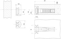 PLANKENDRAGERS 2dlg EFFEGIBREVETTI  CE zamac vernikkeld/zwart *voor plank >18mm-3
