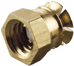 SPREIDPLUG MESSING 6K MEFF CE messing blank*nylon kogel*ø8mm