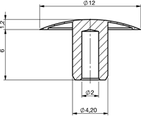 AFDEKKAP SYSTEEMSCHROEF SOLIDO CE *voor PZD-3 en Inbus 4mm schroeven*-2
