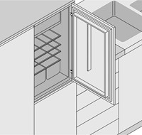 KOELKASTSCHARNIER  95° V250 BLUM CE zelfsluitend*front <18mm *recht*schroef-2
