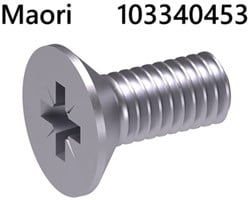 BEVESTIGINGSSCHROEF MAORI ITALIANA CE staal vernikkeld*voor Maori plankendragers*