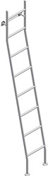 BIBLIOTHEEKTRAP CINETTO CE aluminium geeloxeerd*zonder rail*
