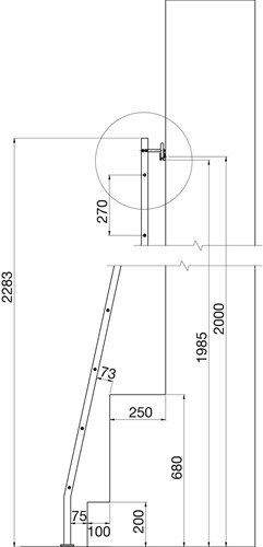 BIBLIOTHEEKTRAP CINETTO CE aluminium geeloxeerd*zonder rail*-2