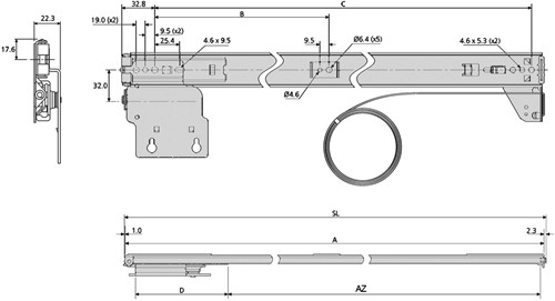 BESLAGGARNITUUR 1432 ACCURIDE CE FB225-660mm*FH915-2300mm*max34kg-3