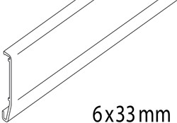 AFDEKKAP CLIP voor CLIPO 35/36 EKU CE  aluminium geeloxeerd*