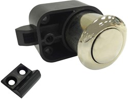 DRUKKNOPSLOT PUSHLOCK JUNIE CE kunststof*mat vernikkeld*boren ø25mm