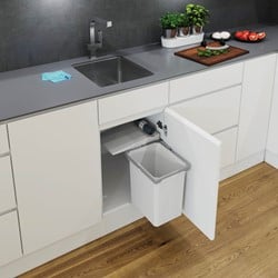 AFVALEMMER ENVI SINGLE VAUTH-SAGEL CE kunststof grijs*min. H450xD280mm*KB450*