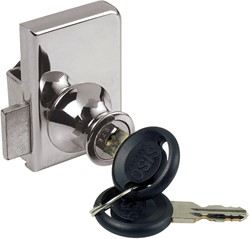 GLASDEURSLOT CYLINDER SISO CE zamak verchroomd*verschillend*