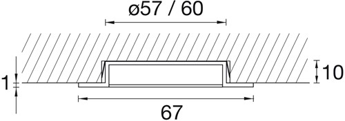 LEDLAMP INBOUW (IH10) MEFF CE rvslook *neutraalwit 4000K* ø67mm*3st-2