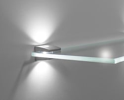 GLASPLAATDRAGER 12V LED FURNIKA CE alu kleur*3leds*4200K*glasdikte 6-8mm*