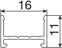 AANSLUITPROFIEL MECCANO L&S CE aluminium geeloxeerd*op/inbouw*-3