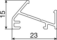 AANSLUITPROFIEL MECCANO L&S CE aluminium geeloxeerd*opbouw*-3