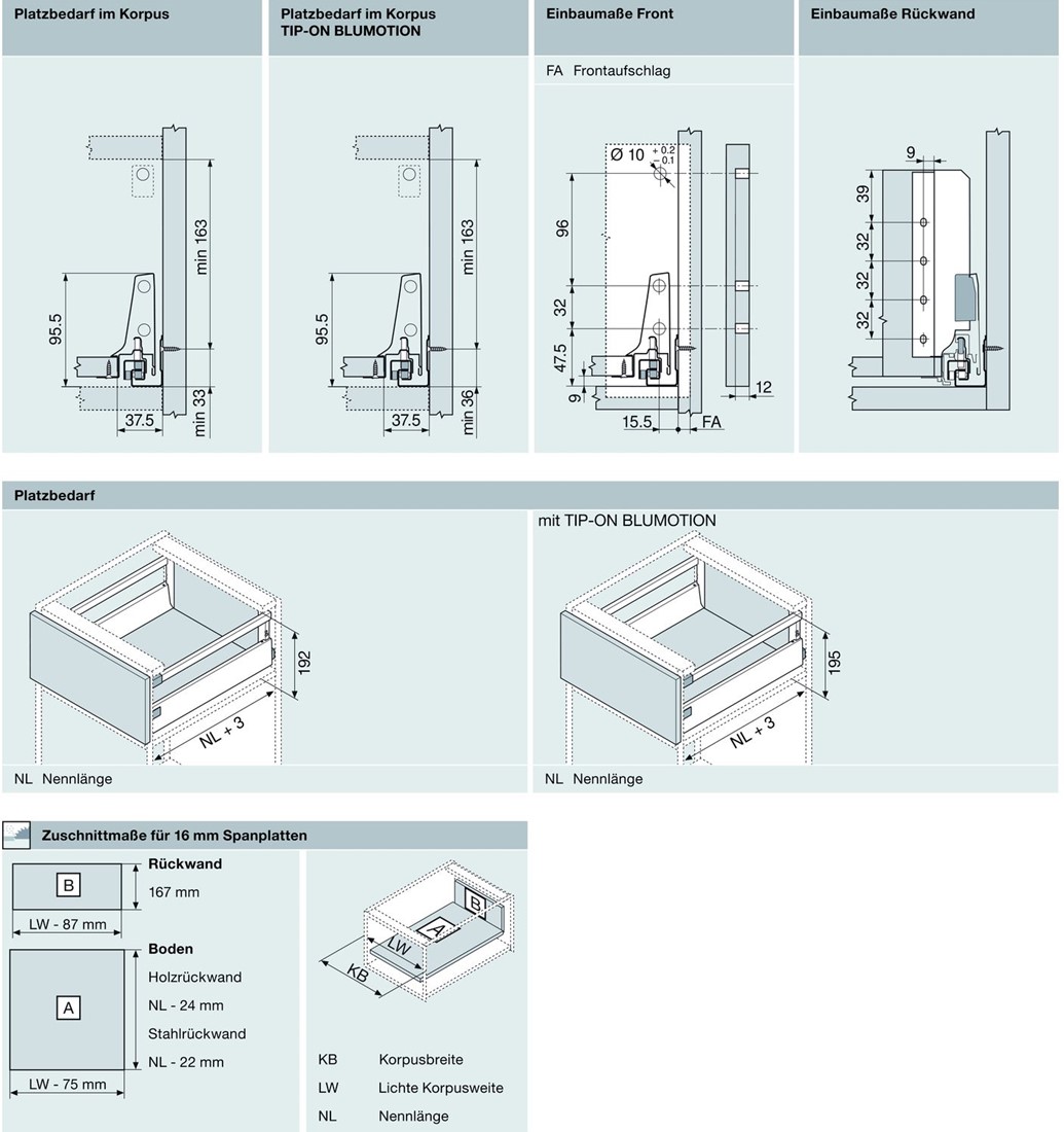 Blum tandembox antaro схема