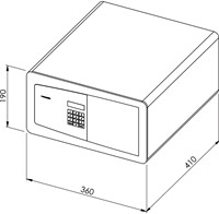 HOTELKLUIS PROSAFE  DOMETIC CE antraciet NCS8502*frontlader*voor*-2