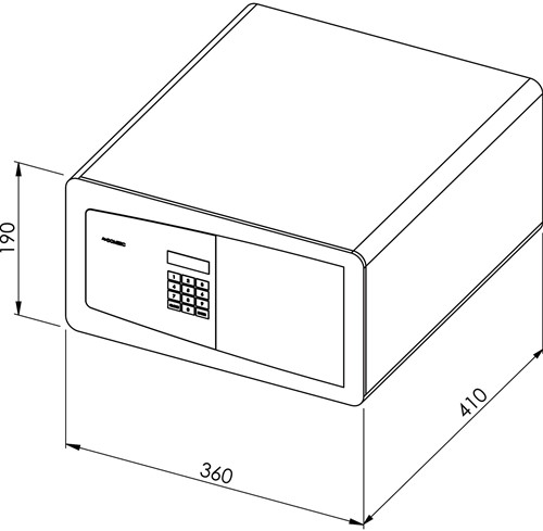 HOTELKLUIS PROSAFE  DOMETIC CE antraciet NCS8502*frontlader*voor*-2