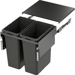 AFVALEMMER ENVI SPACE VAUTH-SAGEL CE kunststof grijs*min. H580xD480mm*KB600*
